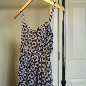 Blue & White Daisy Sun Dress